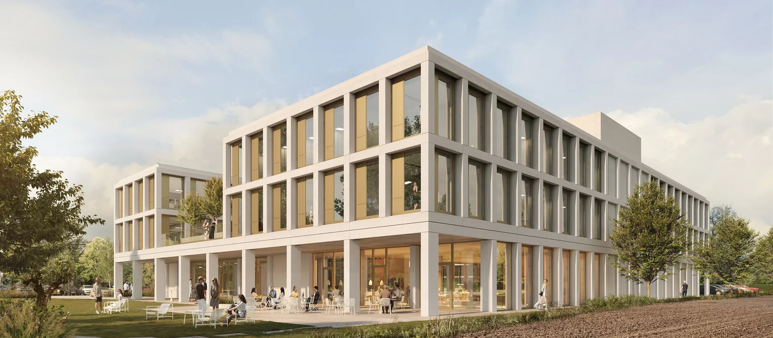 PVS-Hauptverwaltung, Mülheim an der Ruhr Picture shows the visualisation of the shell of the new PVS headquarters in Mülheim an der Ruhr