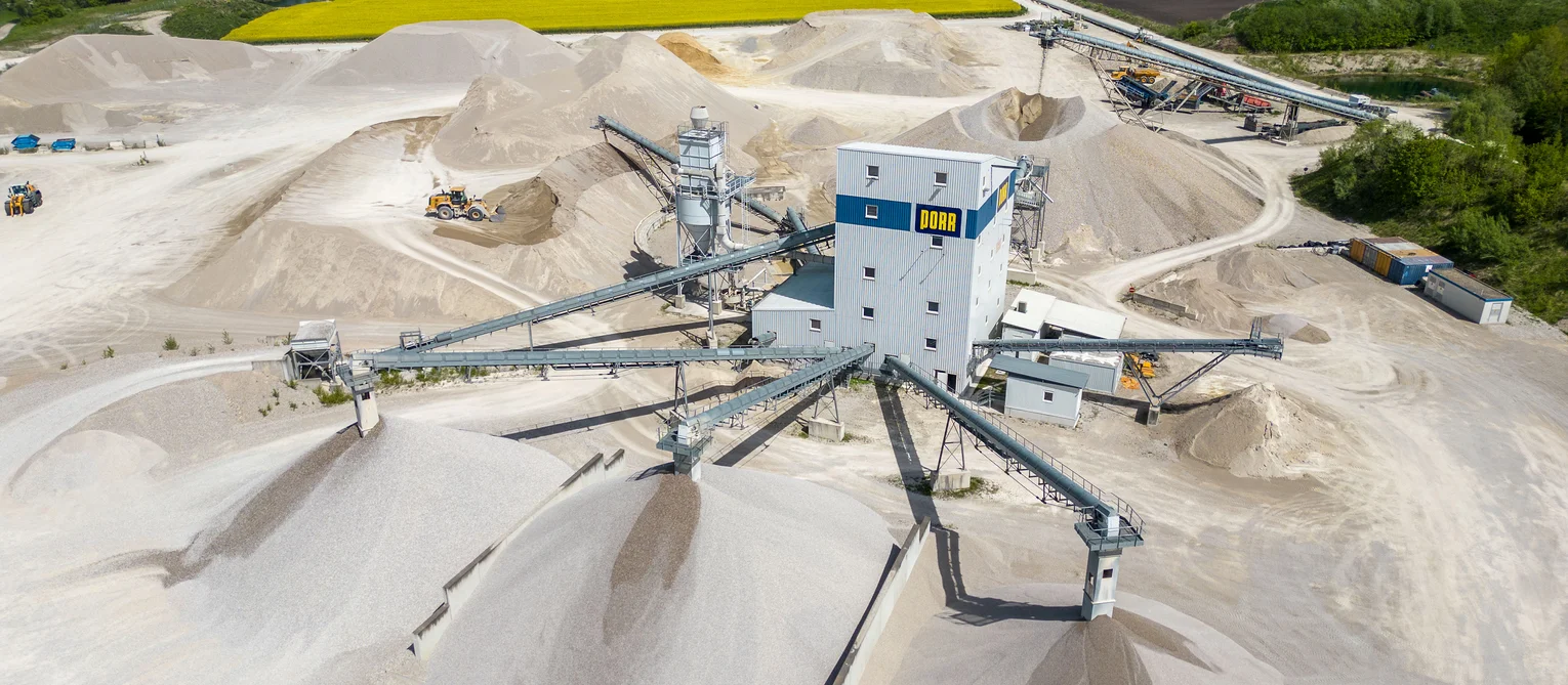 Bild zeigt das Kieswerk der PORR Mineralische Rohstoffe in Aschheim