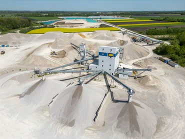 Bild zeigt das Kieswerk der PORR Mineralische Rohstoffe in Aschheim