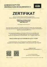 PORR Spezialtiefbau Eignungsnachweis entsprechend Muster Hersteller und Anwender Verordnung