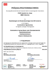 PORR DE Infrastruktur PRAEQUALIFIKATIONSNACHWEIS DB