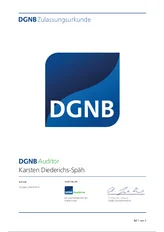 PORR DE Oevermann DGNB Zulassungsurkunde PORR DE Oevermann DGNB Zulassungsurkunde
