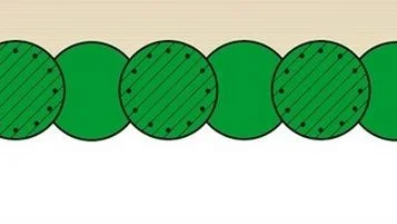 Skizze einer ueberschnittenen Bohrpfahlwand