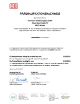 PORR DE VERKEHRSWEGEBAU Zertifikat DBahn Erdbau D