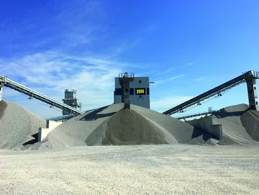 Picture shows the gravel plant of PORR Mineralische Rohstoffe in Aschheim