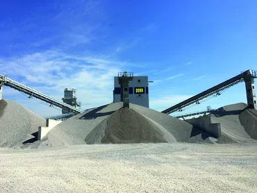 Bild zeigt das Kieswerk der PORR Mineralische Rohstoffe in Aschheim