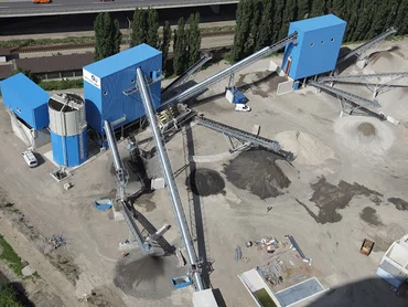 Waschanlage der ARGE Ground Unit in Linz, Dient der Altlastensanierung