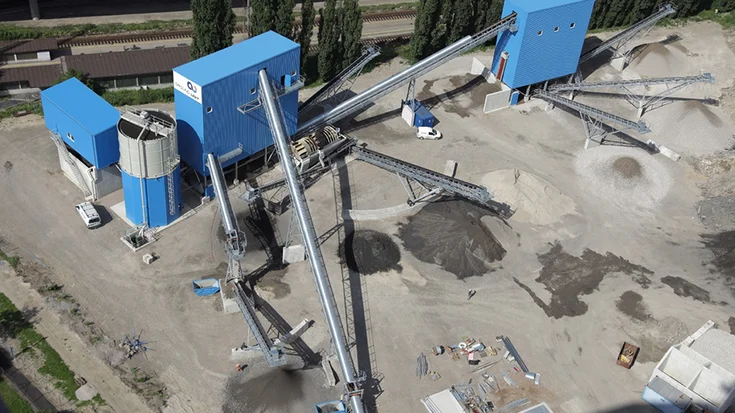 Waschanlage der ARGE Ground Unit in Linz, Dient der Altlastensanierung