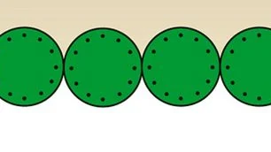 Skizze einer tangierenden Bohrpfahlwand